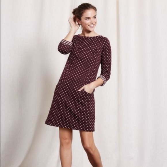 Boden Dresses & Skirts - BODEN Dotty Shift Dress Maroon Polka Dot {W33}